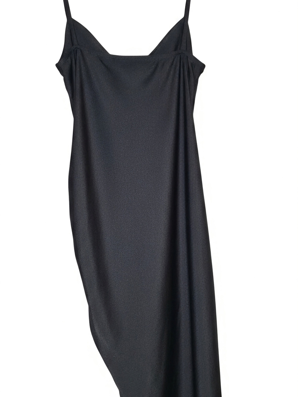Papermoon Black Satin Asymmetrical Slip Dress - Picture 4 of 7